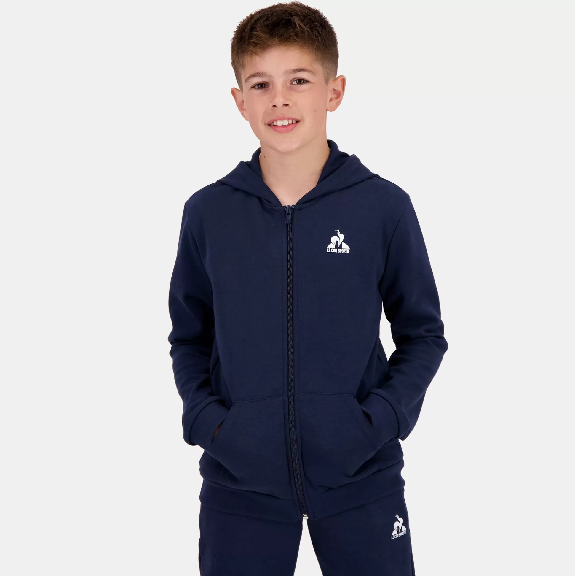 Enfant Le Coq Sportif Essentiels Sweat zippé à capuche Enfant