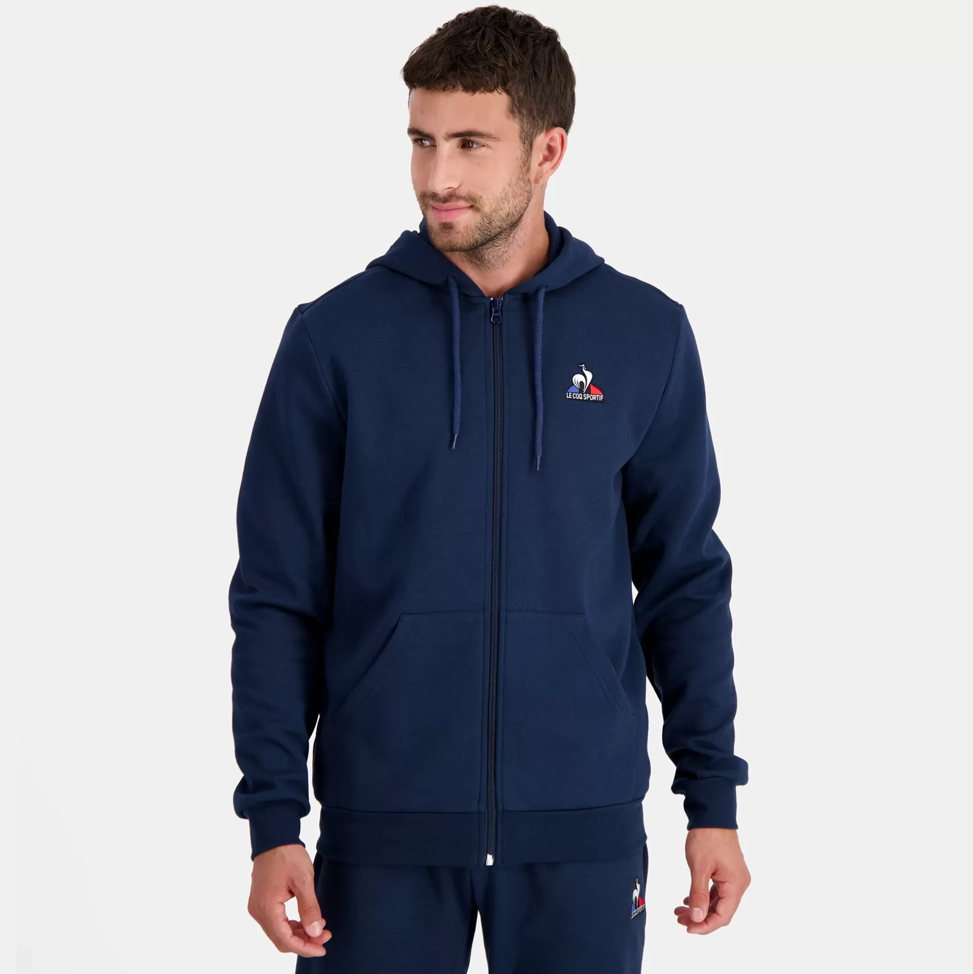 Homme Le Coq Sportif Essentiels Sweat zippé à capuche Homme