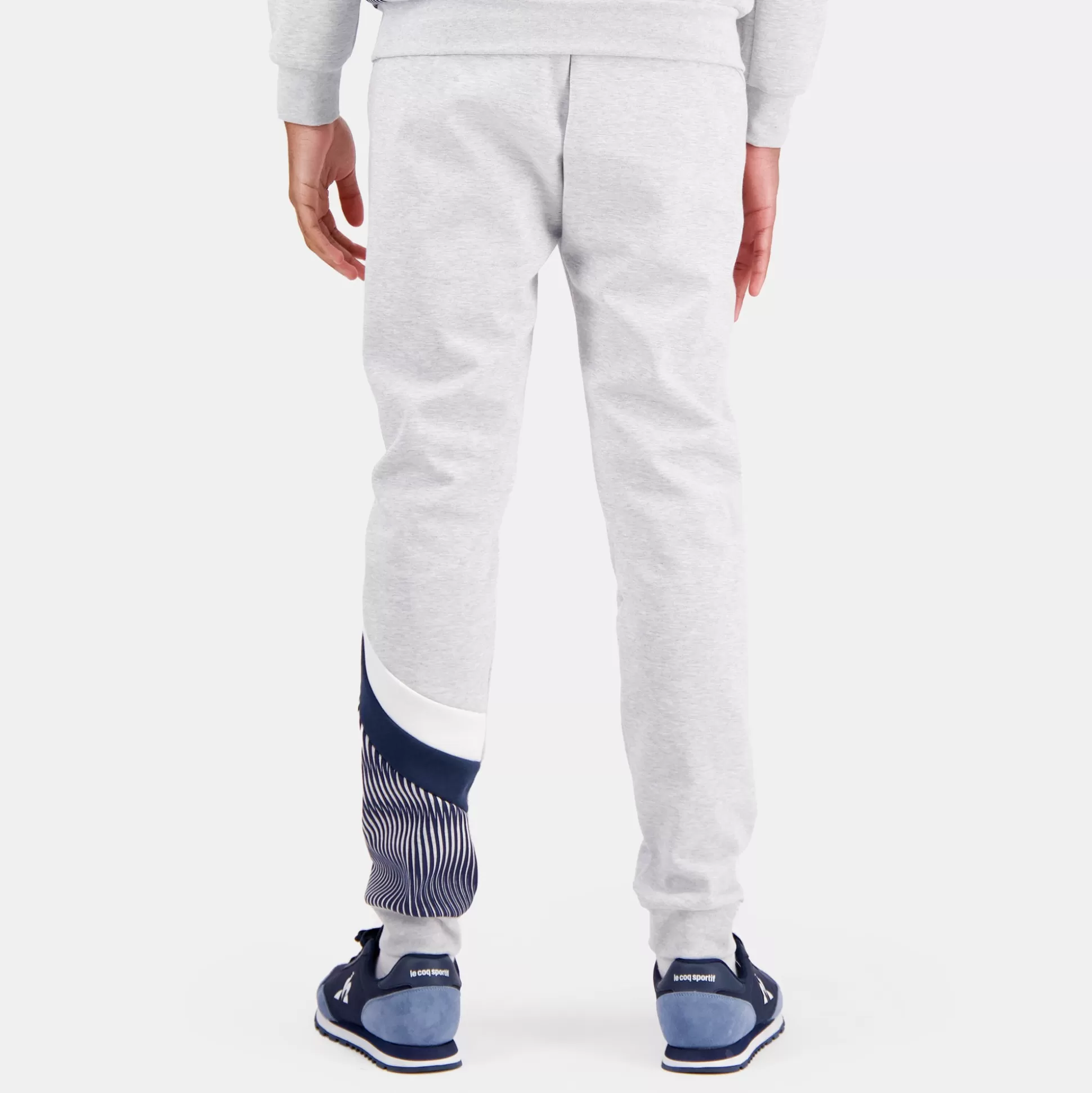 Homme Le Coq Sportif Héritage Pantalon SLIM Gris chiné clair Homme