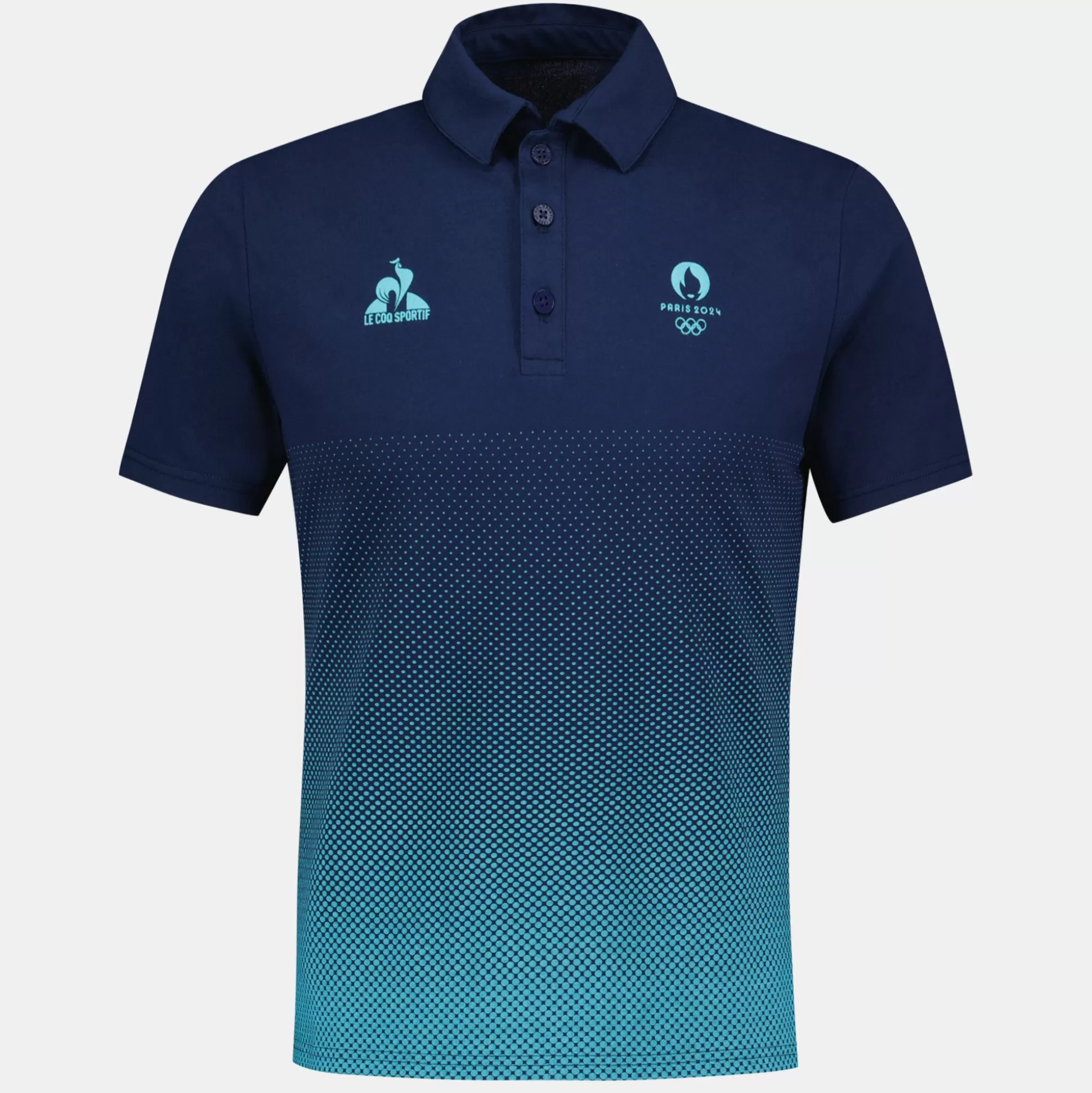 Homme Le Coq Sportif PARIS 2024 | Polo bleu en dégradé Homme