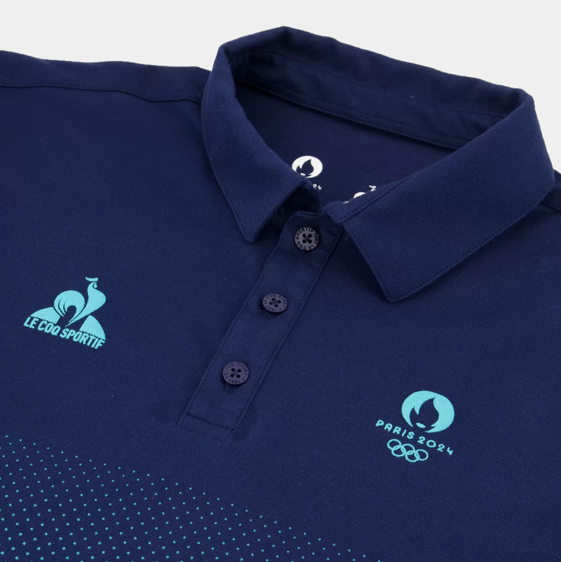 Homme Le Coq Sportif PARIS 2024 | Polo bleu en dégradé Homme
