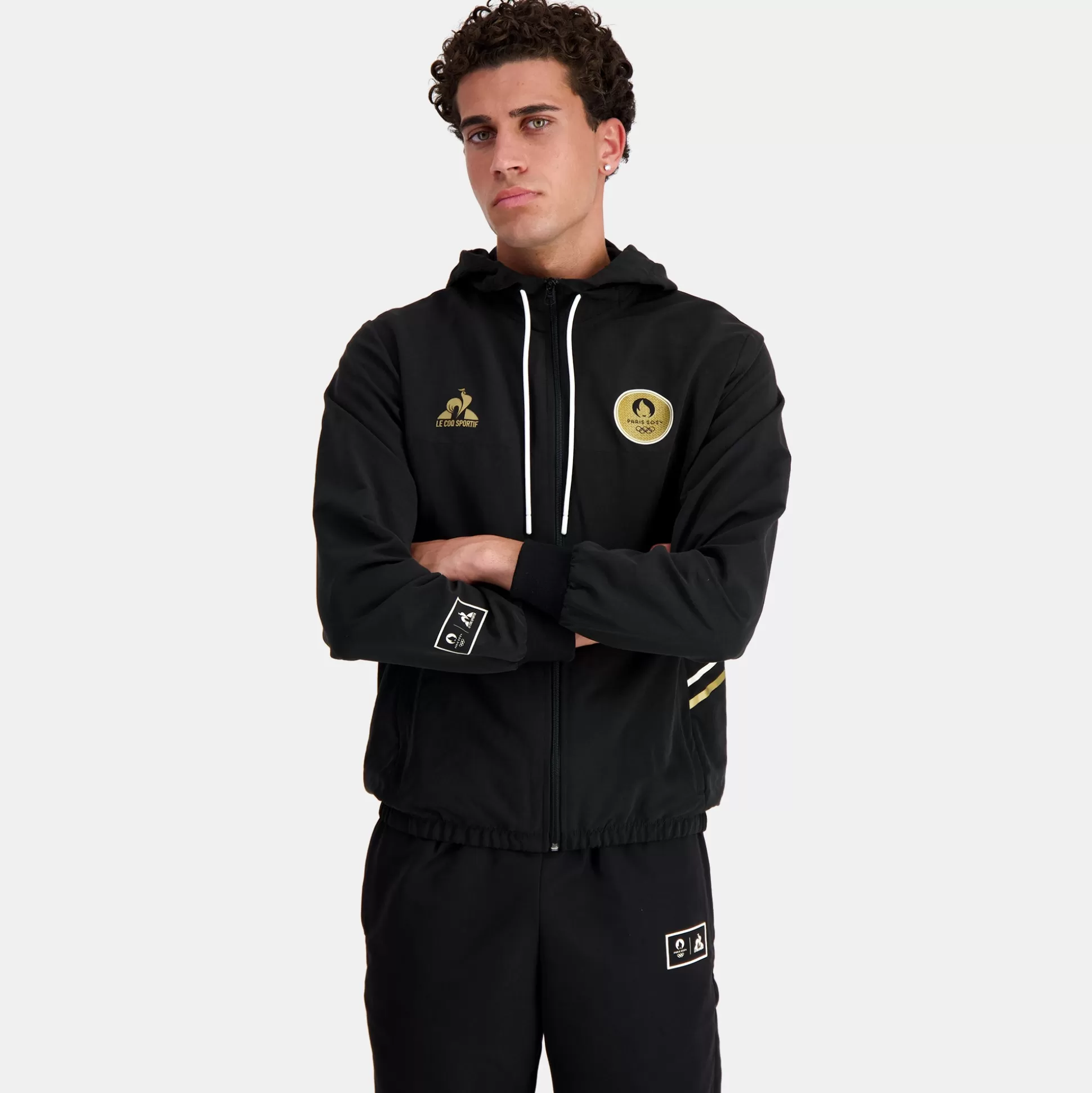Homme Le Coq Sportif Paris 2024 | Veste à capuche en polyester Homme