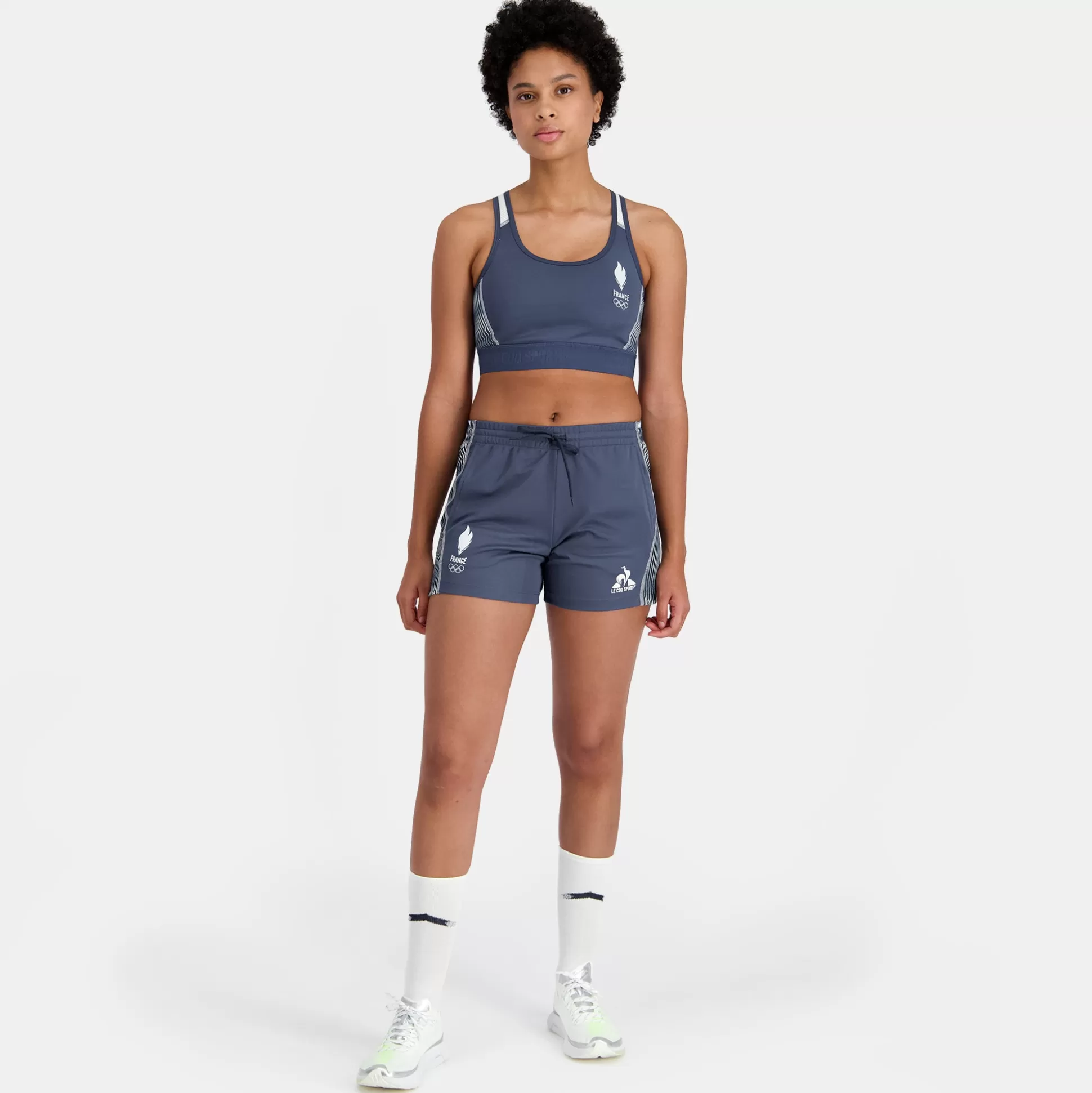 Femme Le Coq Sportif Équipe de France Olympique | Paris 2024 Short Équipe de France Femme