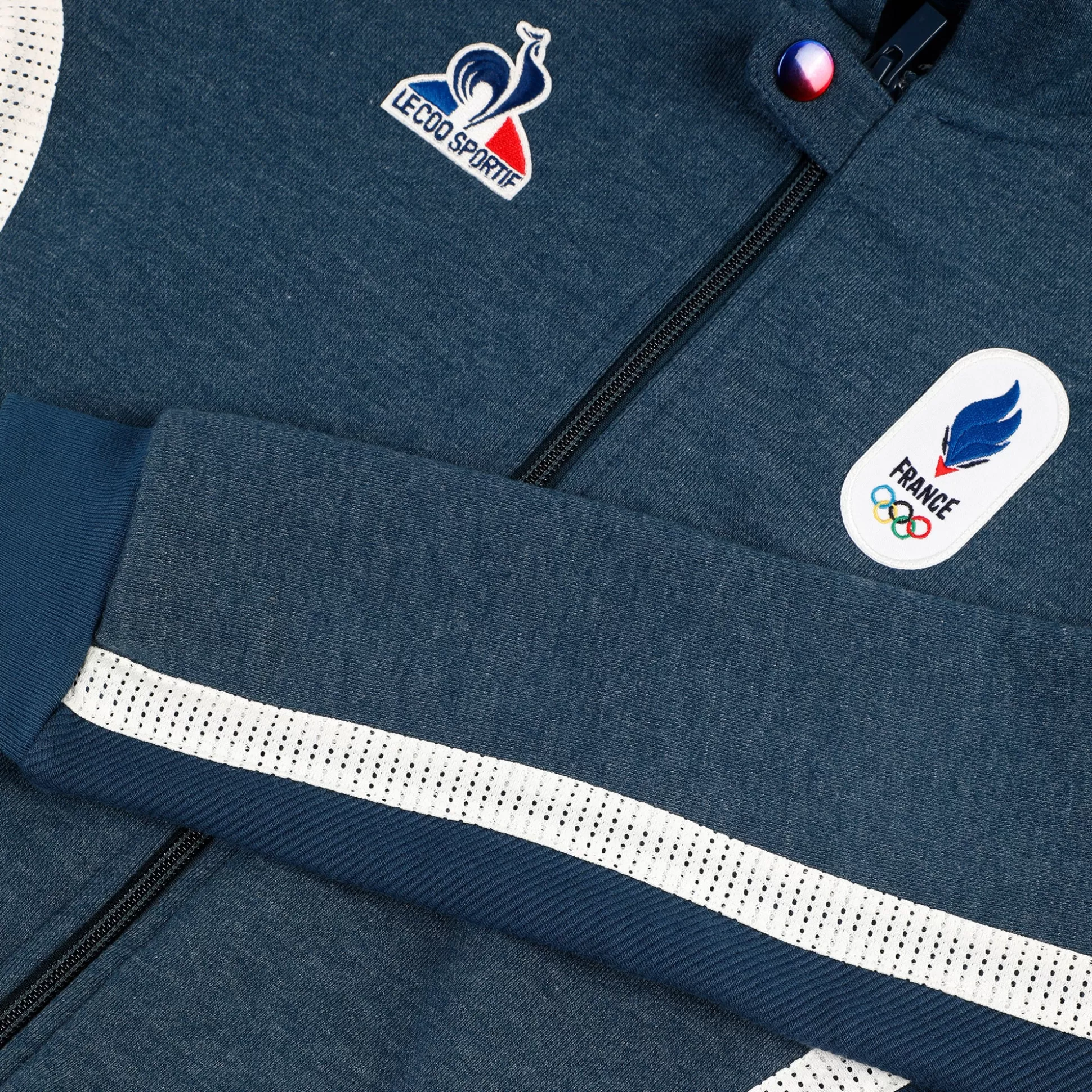 Enfant Le Coq Sportif Équipe de France Olympique | Paris 2024 Sweat zippé à capuche Équipe de France Enfant