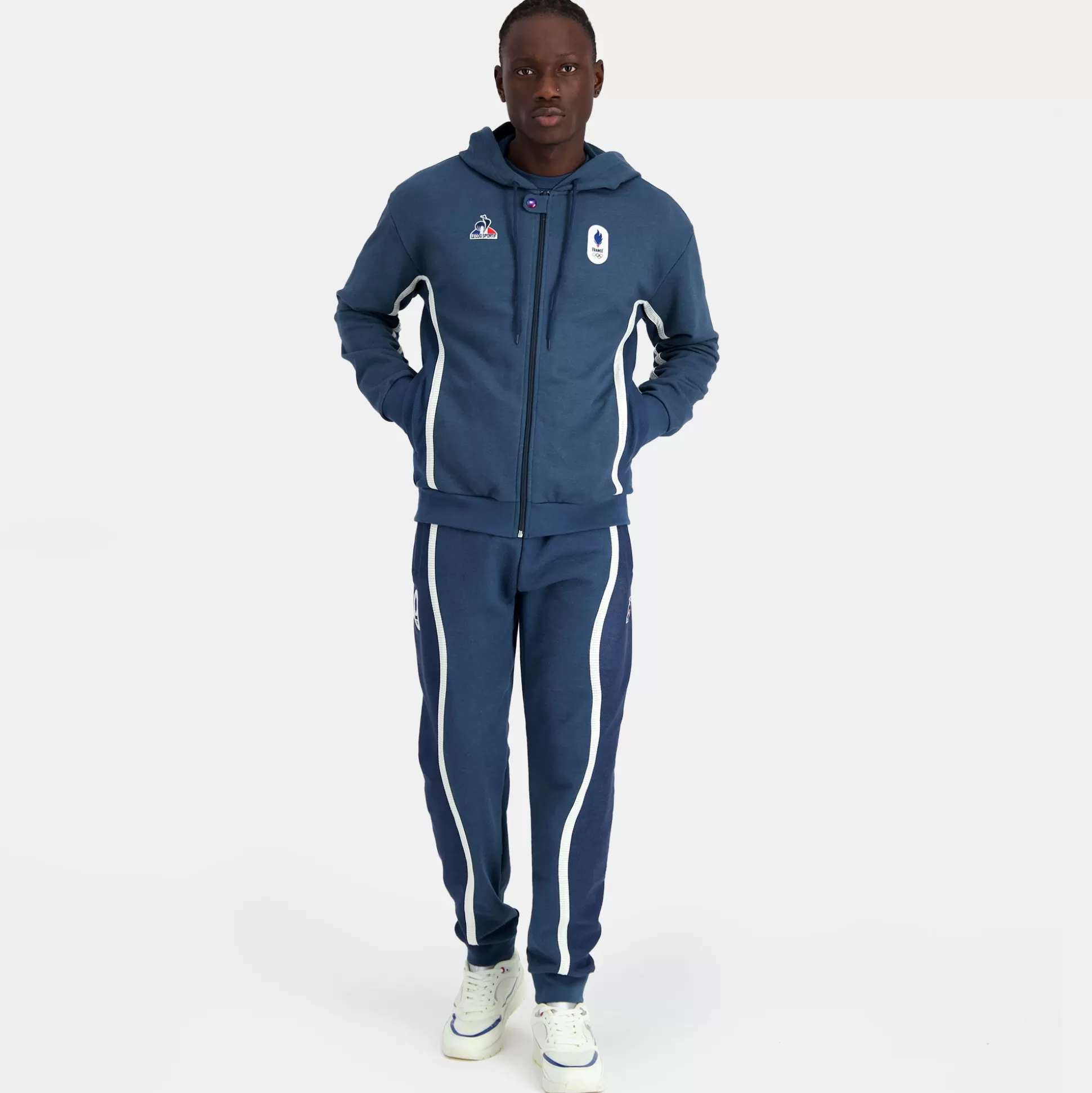 Homme Le Coq Sportif Équipe de France Olympique | Paris 2024 Sweat zippé à capuche Équipe de France Homme