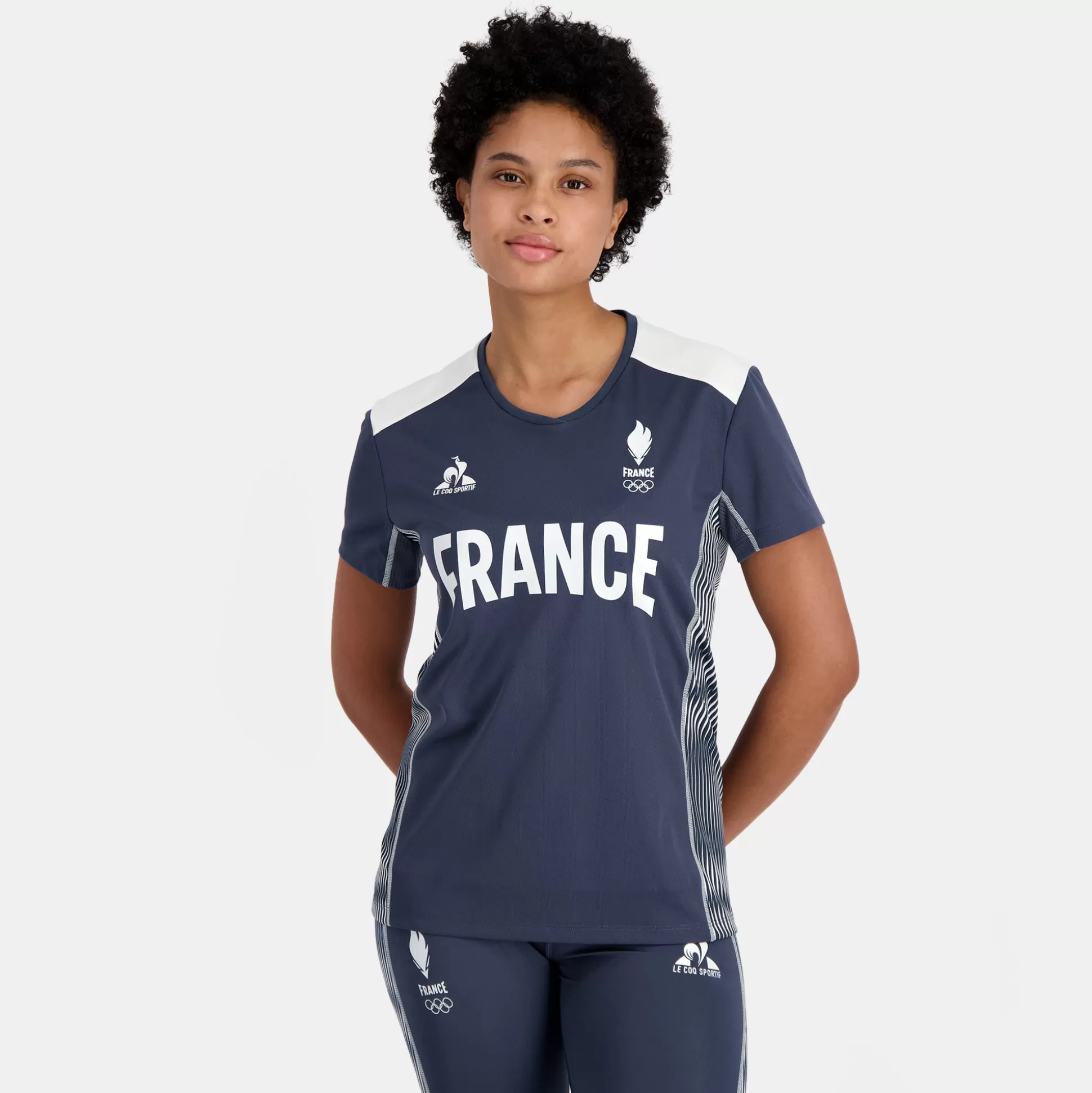 Femme Le Coq Sportif Équipe de France Olympique | Paris 2024 T-shirt Équipe de France Femme