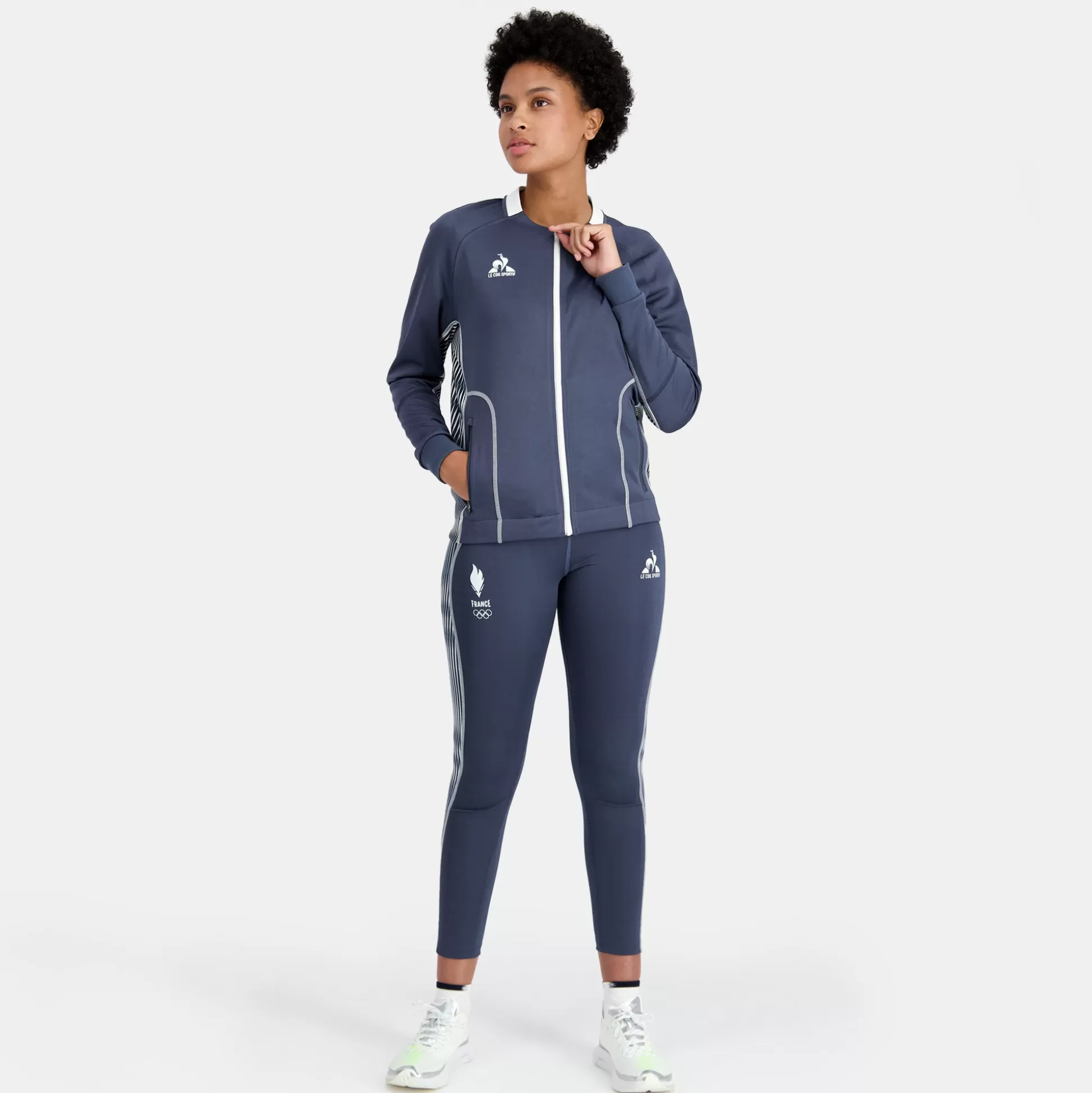 Femme Le Coq Sportif Équipe de France Olympique | Paris 2024 Veste training polyester Équipe de France Femme