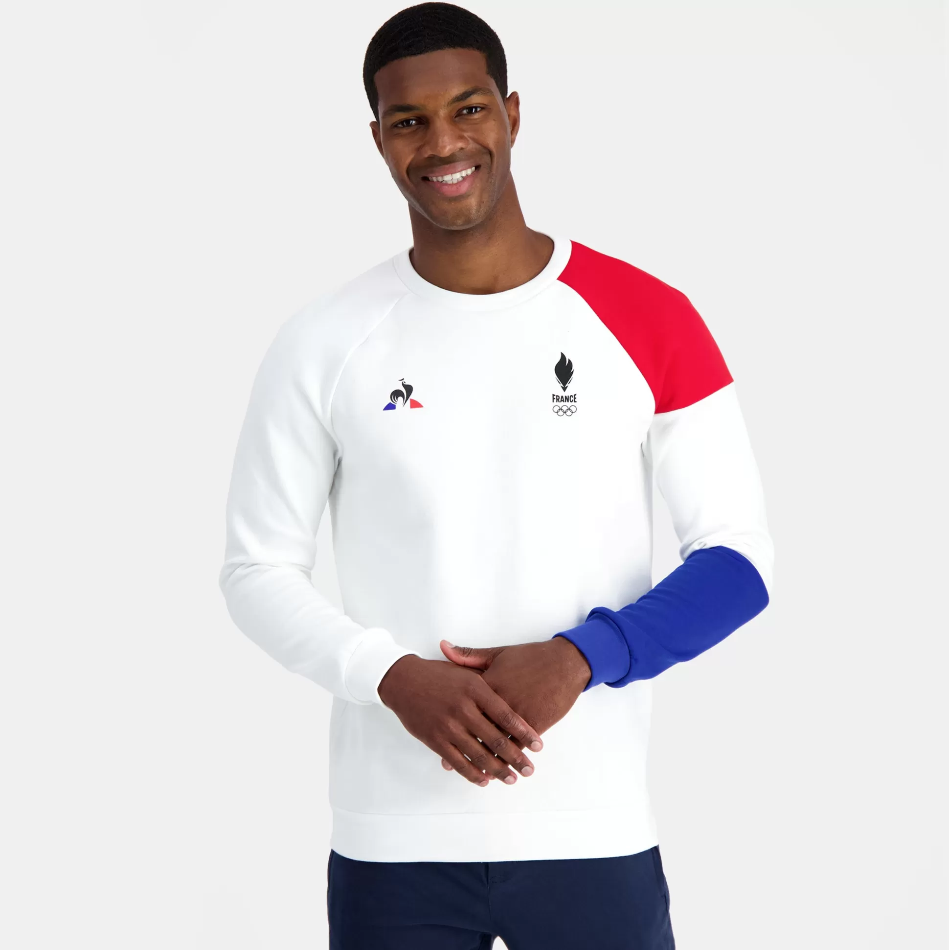 Homme Le Coq Sportif Équipe de France Olympique Sweat col rond Homme