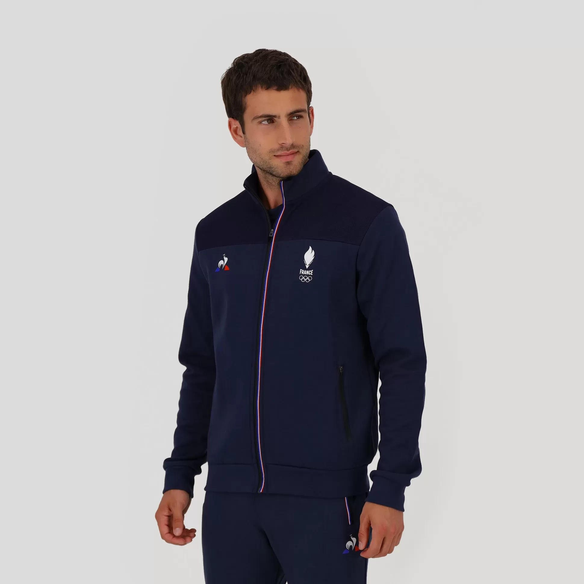 Homme Le Coq Sportif Équipe de France Olympique Sweat zippé Homme