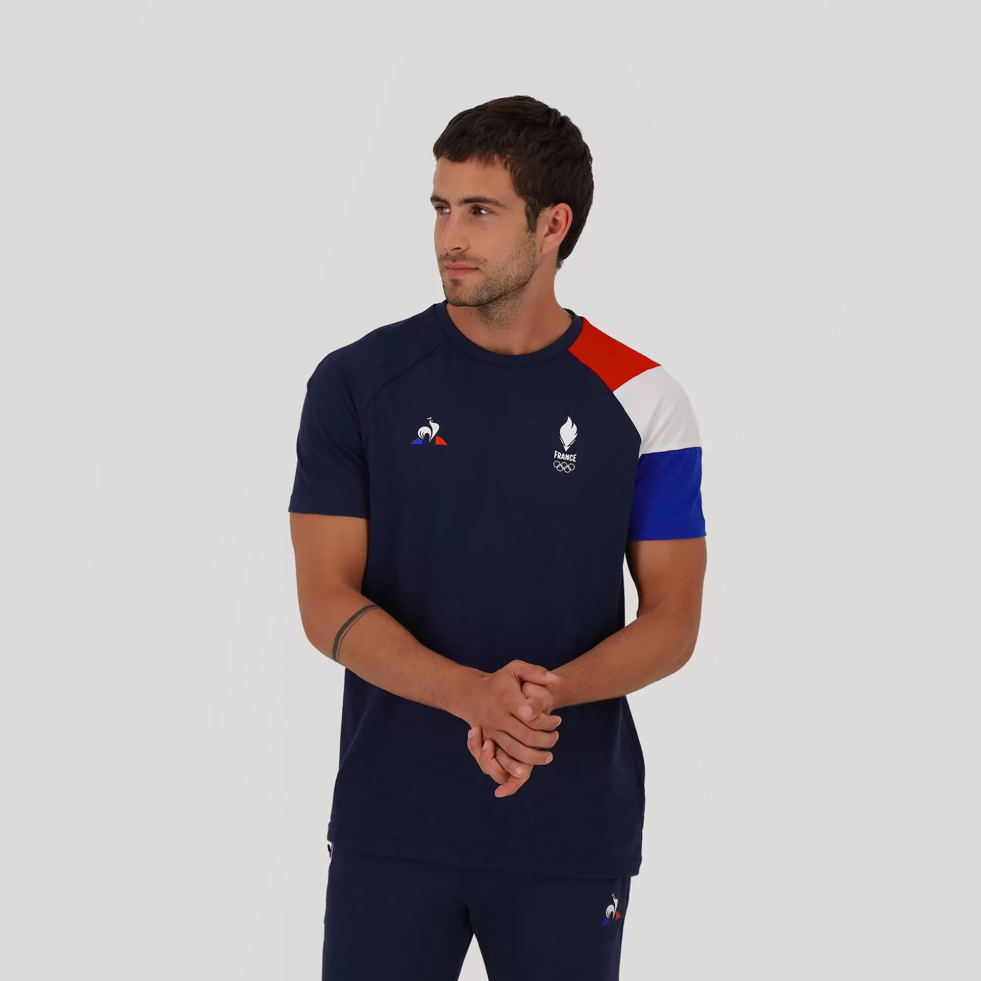 Homme Le Coq Sportif Équipe de France Olympique T-shirt Homme