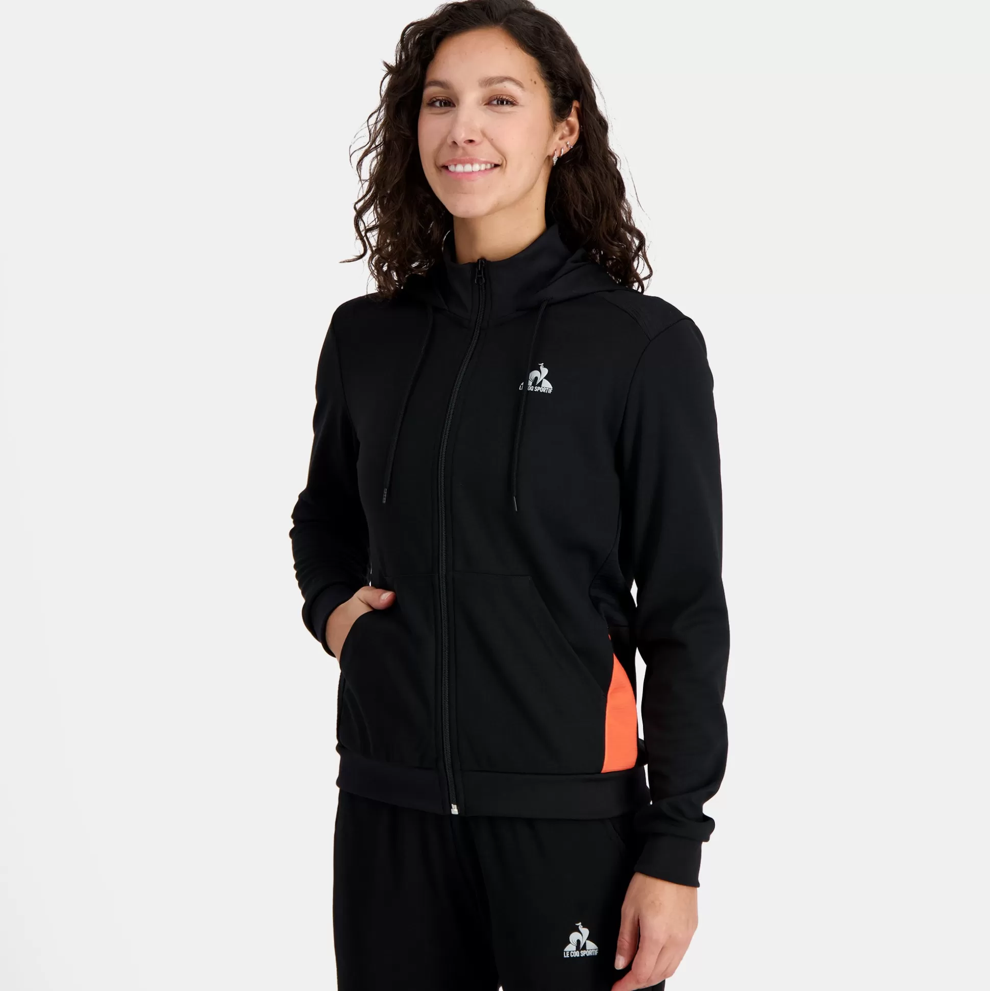 Femme Le Coq Sportif Sweat zippé à capuche Femme