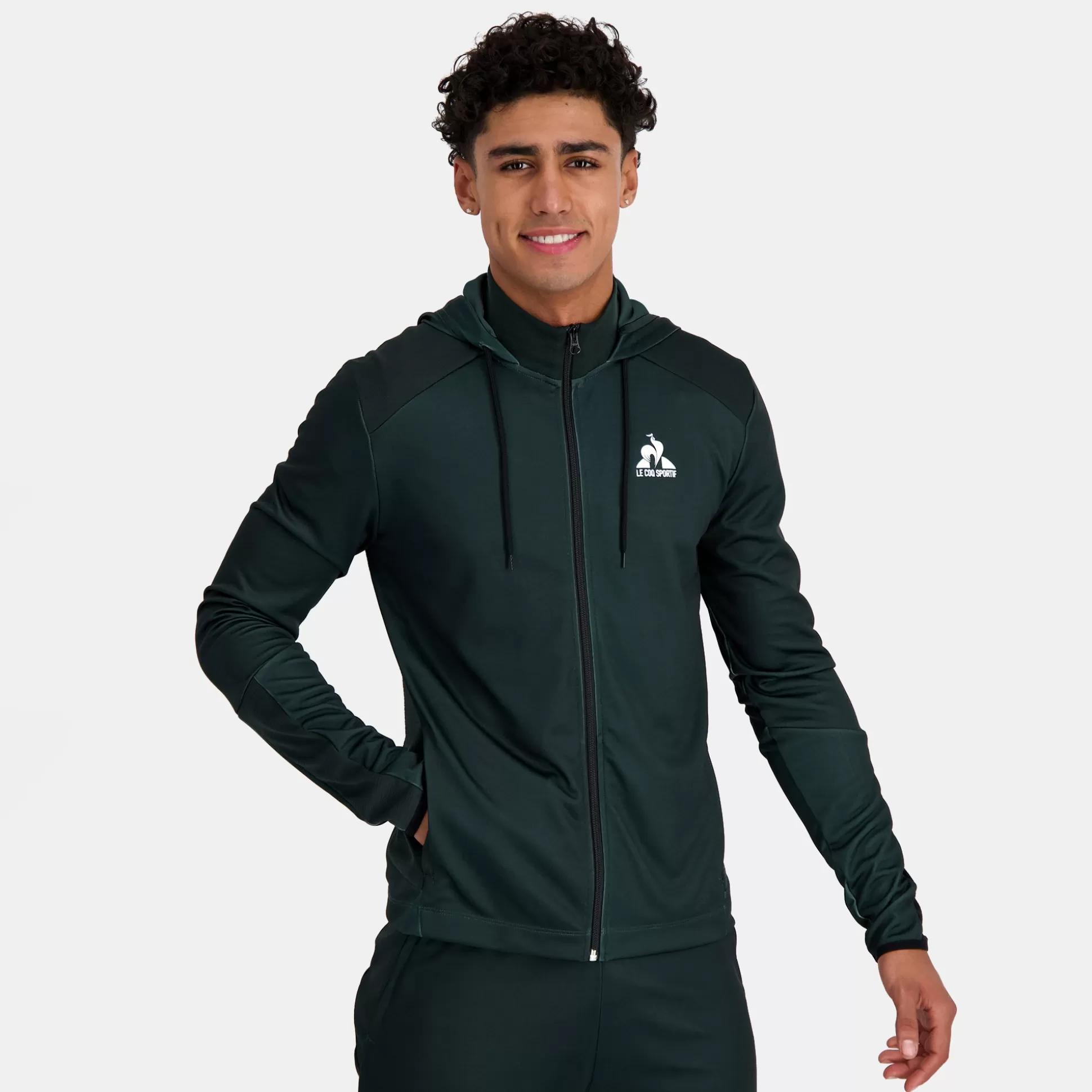 Homme Le Coq Sportif Training Performance Sweat zippé à capuche Homme