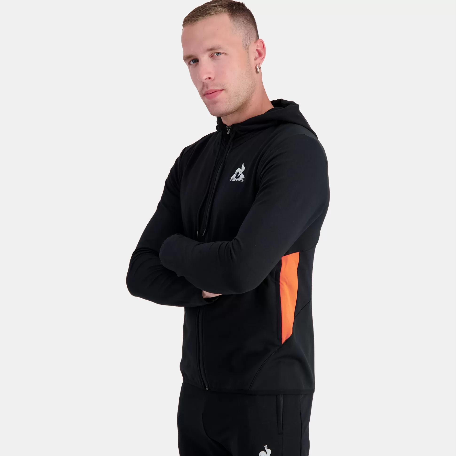 Homme Le Coq Sportif Training Performance Sweat zippé à capuche Homme